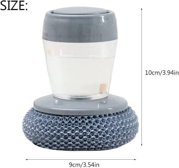Kitchen Soap Dispenser Scrubber Steel Wire Head Dish Washing