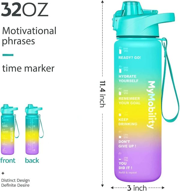 32oz Original Motivational cute Water Bottle