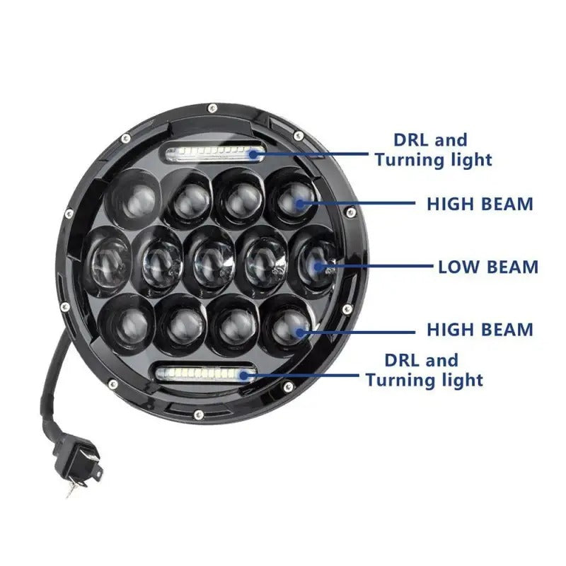 13 LED Projector Bike Headlight High Performance 17.78 CM Each
