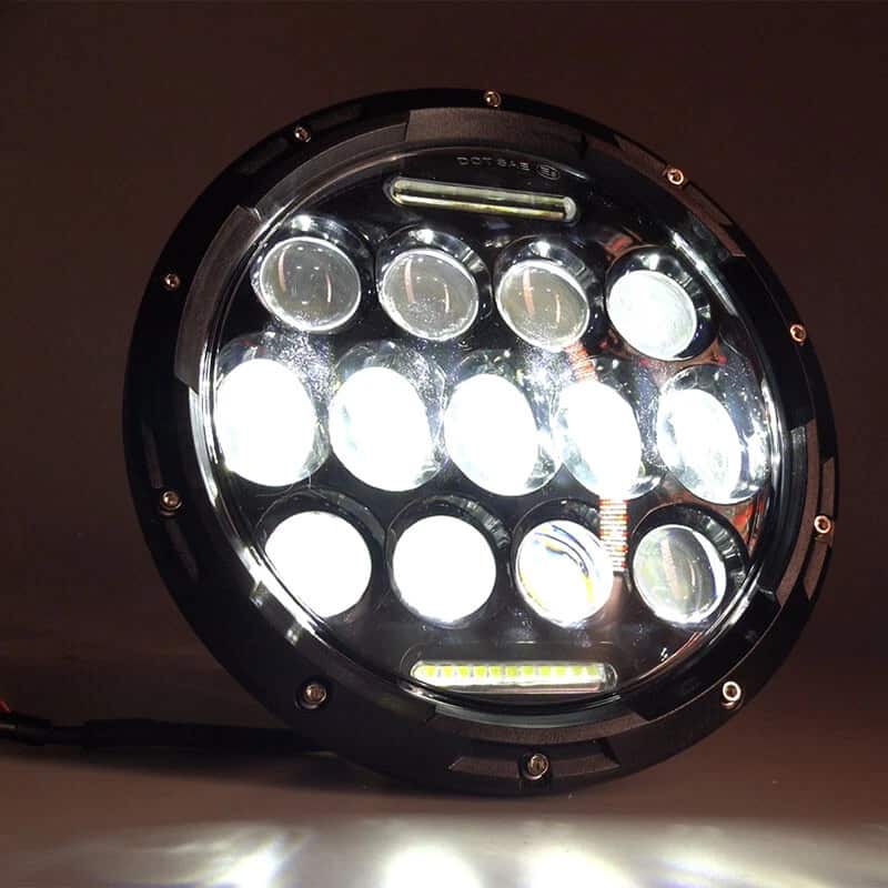 13 LED Projector Bike Headlight High Performance 17.78 CM Each