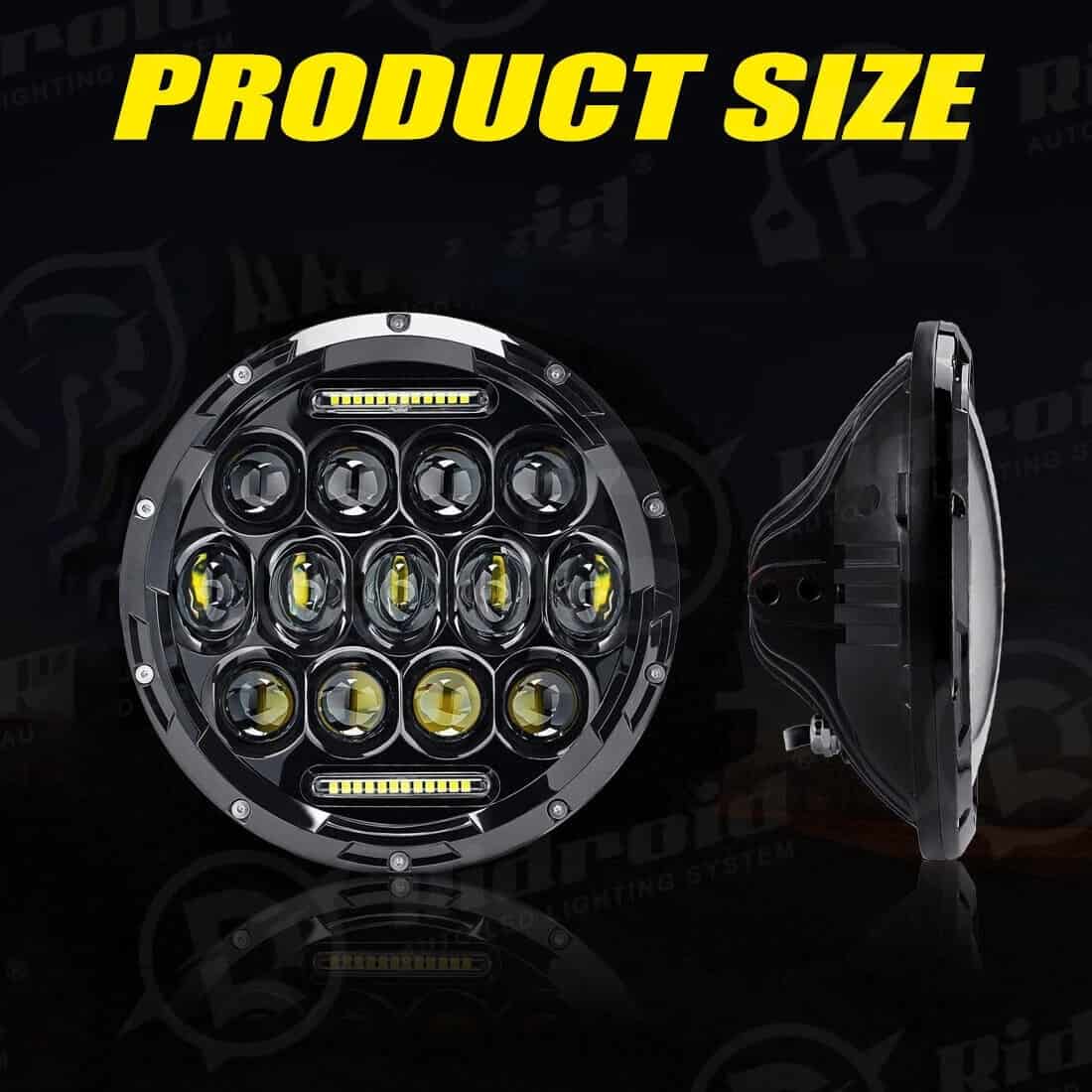 13 LED Projector Bike Headlight High Performance 17.78 CM Each